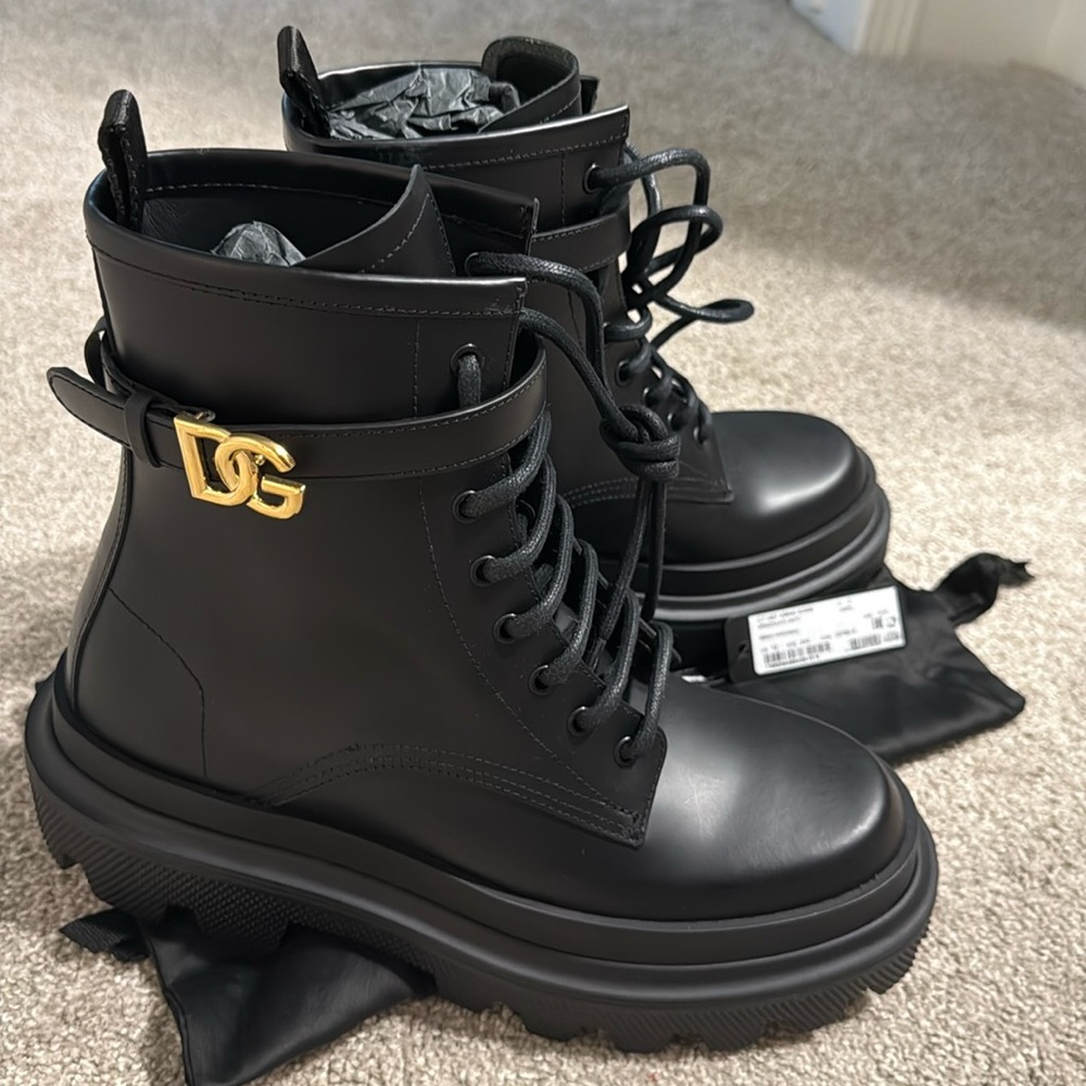DOLCE AND GABBANA Calfskin Ankle Boots